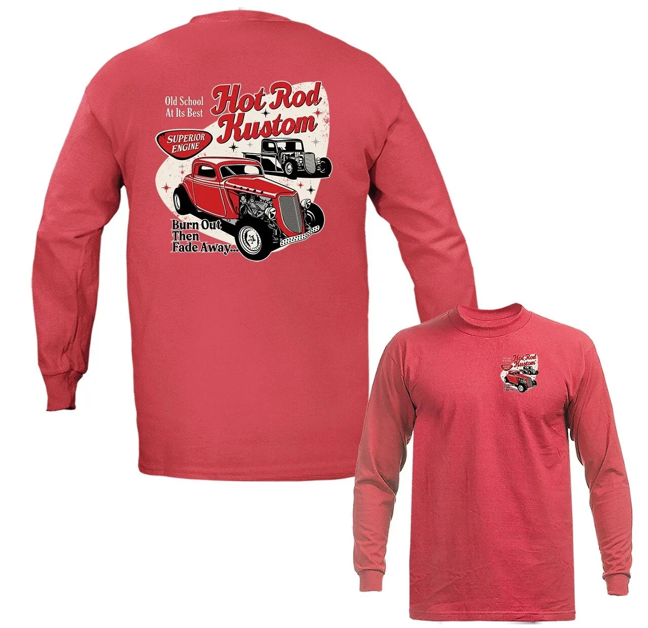 Hot Rod Kustom Classic Vintage Car Automobile Graphic Long Sleeve Unisex T-shirt, Sweatshirt, Hoodie, Long Sleeve Tee - T-Shirt, Sweatshirt, Hoodie