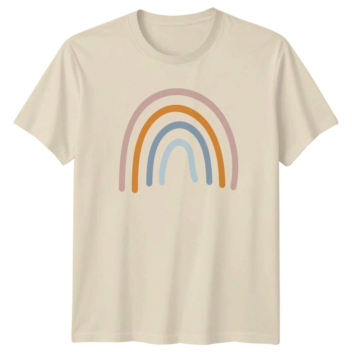 Earthy Boho Minimalist Rainbow T-Shirt Boho Minimalist Rainbow Lifestyle Unisex T-shirt, Sweatshirt, Hoodie, Long Sleeve Tee - T-Shirt, Sweatshirt, Hoodie