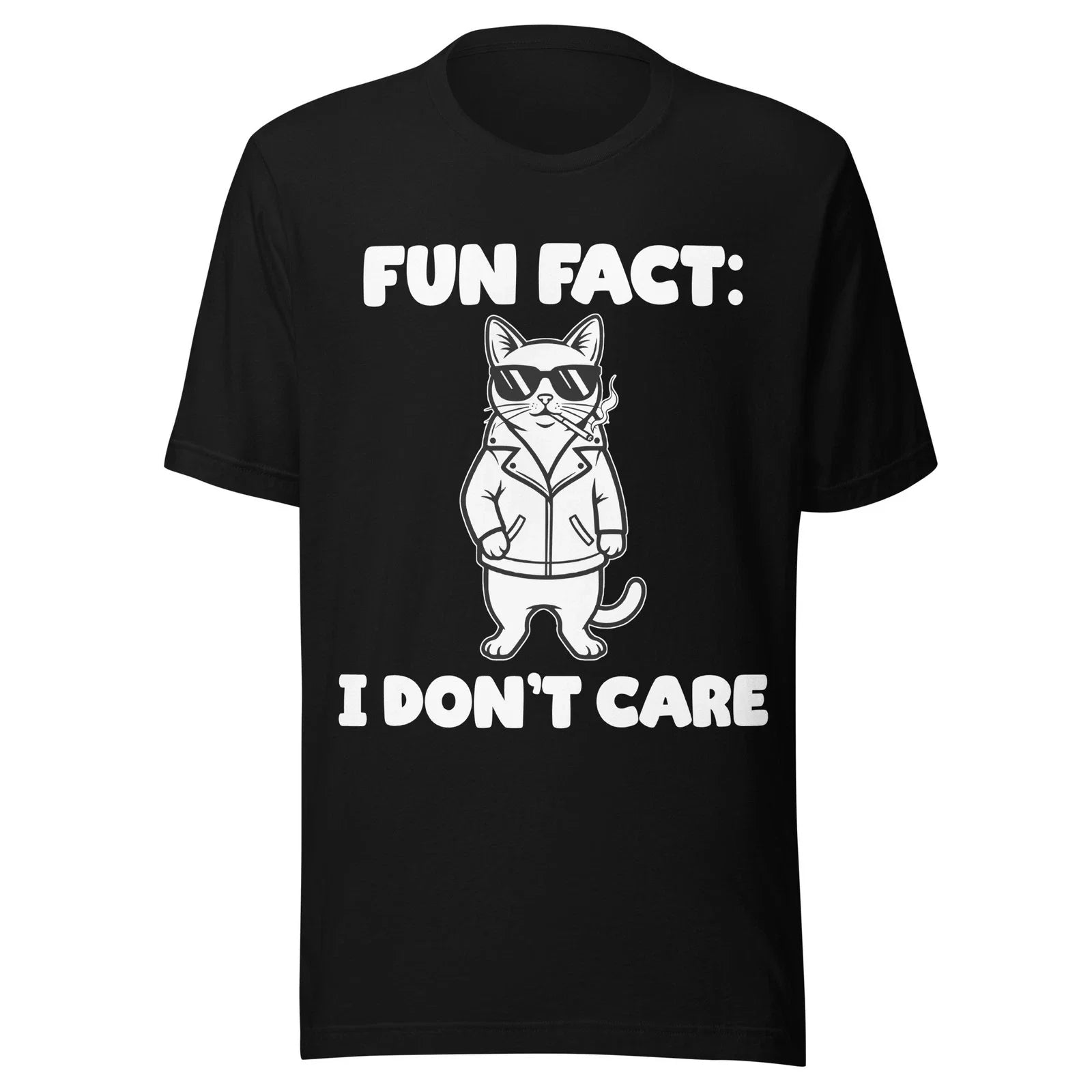 Fun Fact I Don't Care Shirt Funny Cat Sarcastic Meme Office Humor Joke Tee Unisex T-shirt, Sweatshirt, Hoodie, Long Sleeve Tee - T-Shirt, Sweatshirt, Hoodie