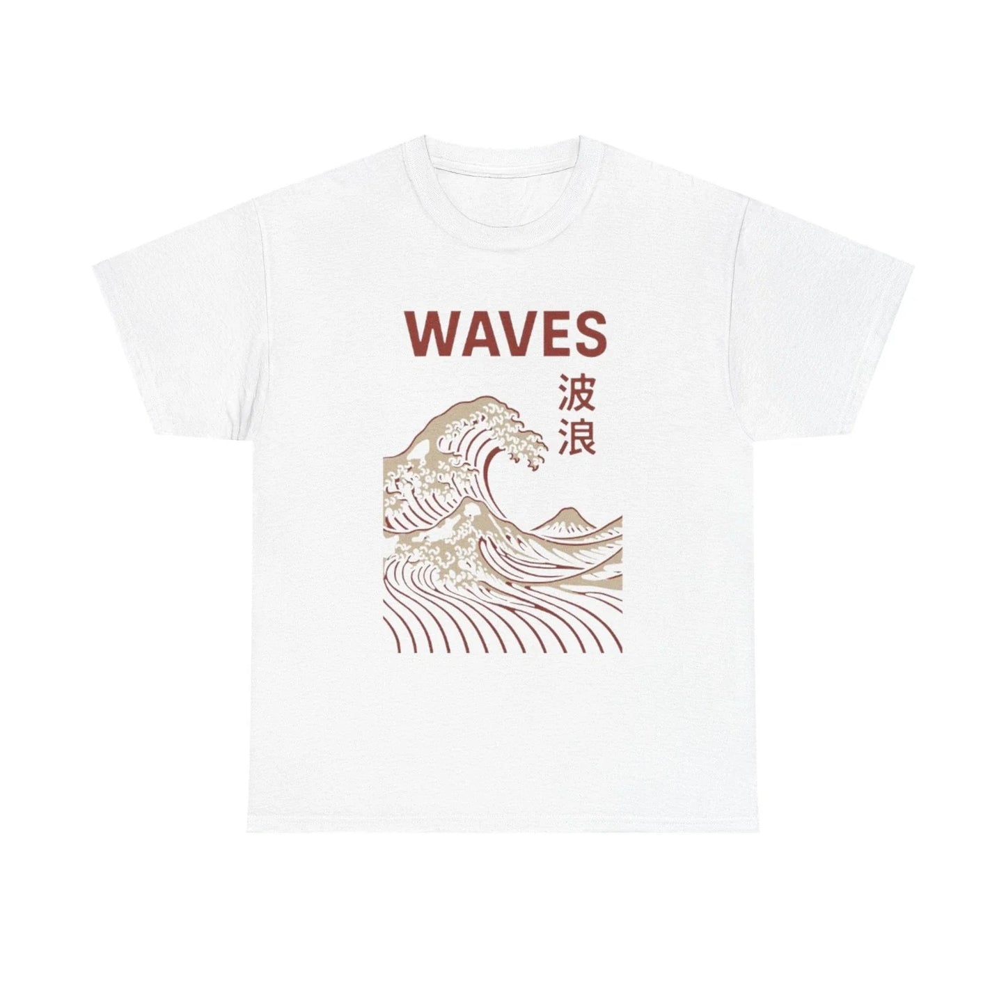 Waves Japanese Wave Illustration T-Shirt | Ocean Kanji Tee Unisex T-shirt, Sweatshirt, Hoodie, Long Sleeve Tee - T-Shirt, Sweatshirt, Hoodie