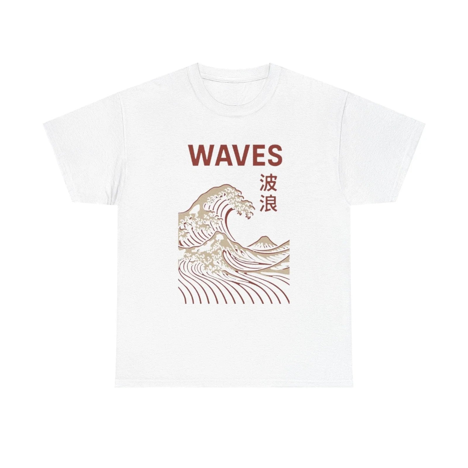Waves Japanese Wave Illustration T-Shirt | Ocean Kanji Tee Unisex T-shirt, Sweatshirt, Hoodie, Long Sleeve Tee - T-Shirt, Sweatshirt, Hoodie