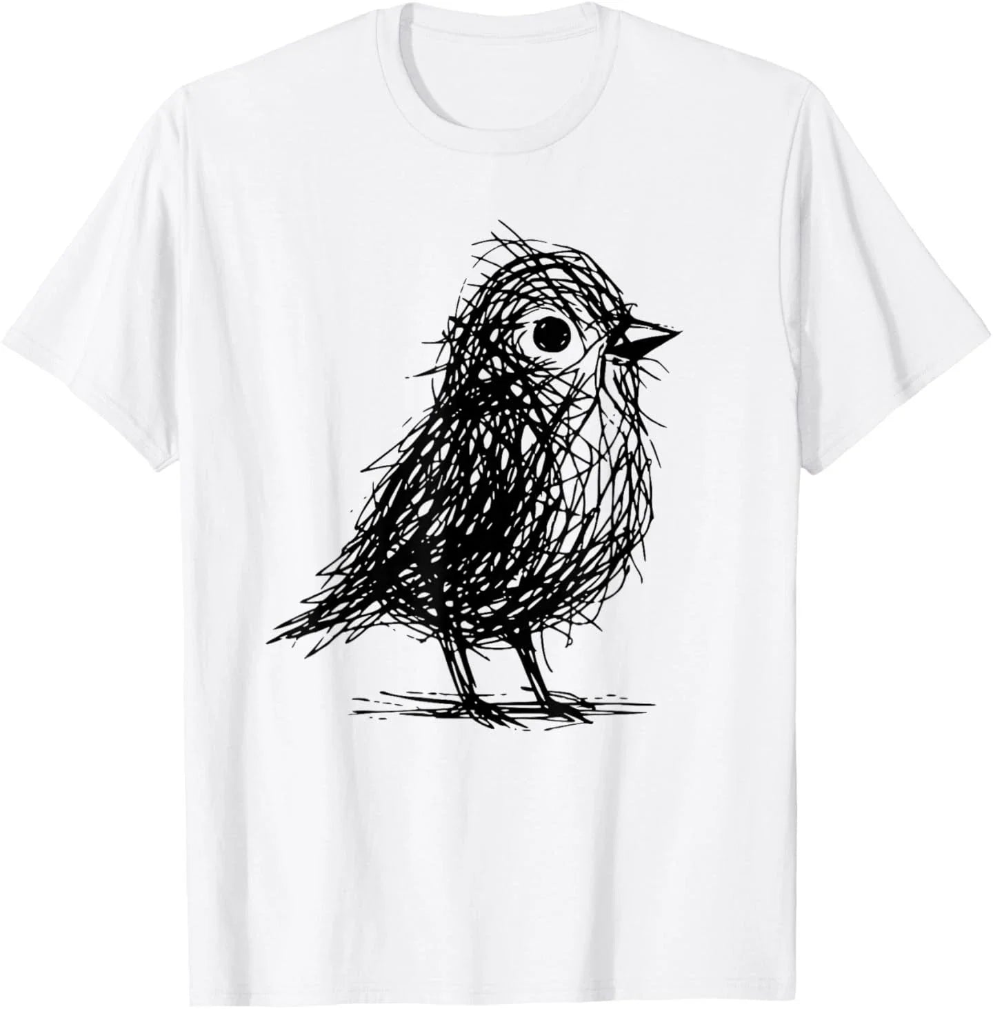 Minimal Line Art Minimalist Abstract Sketch Scribble Bird T-Shirt Unisex T-shirt, Sweatshirt, Hoodie, Long Sleeve Tee - T-Shirt, Sweatshirt, Hoodie