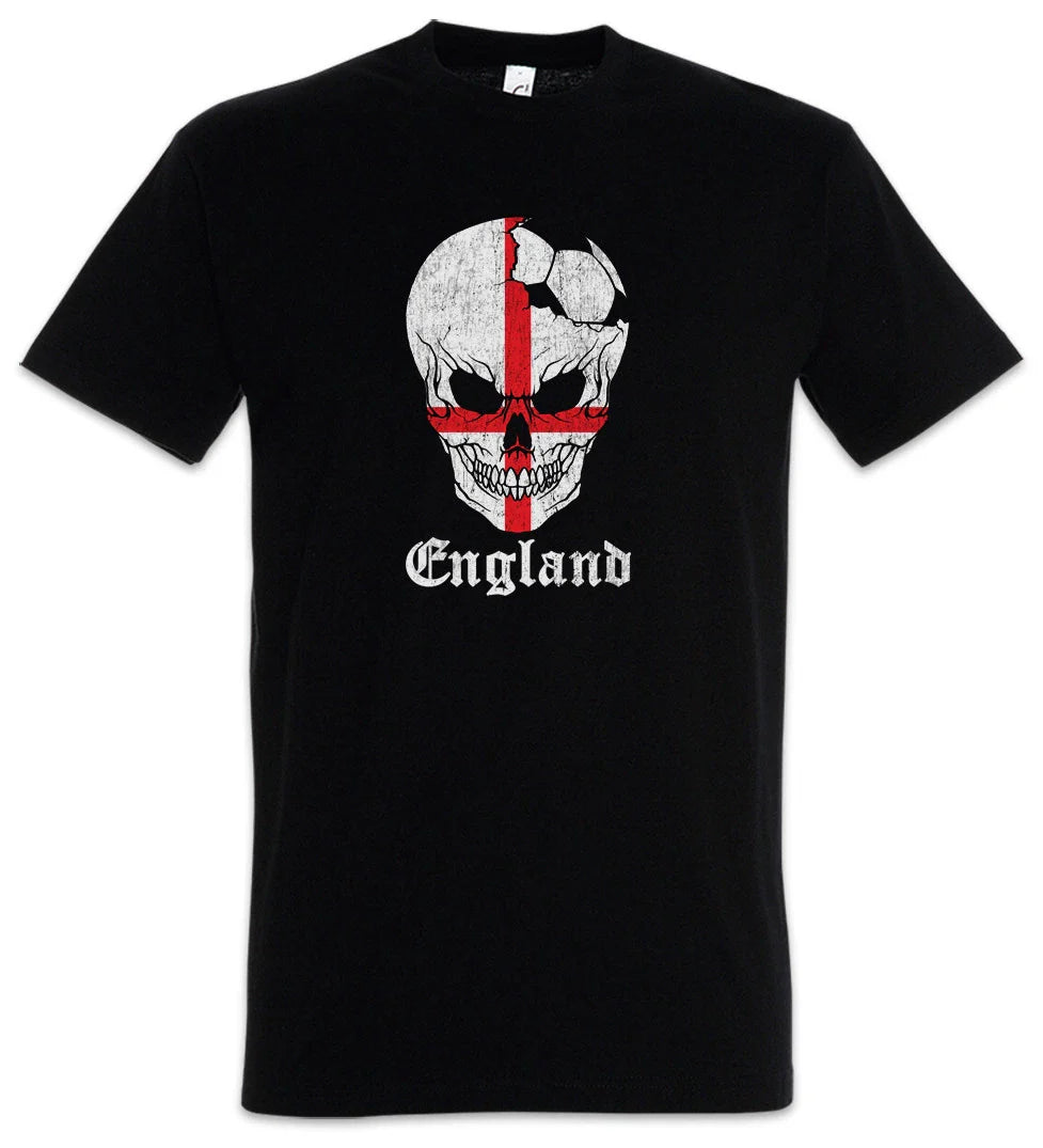 England Football Skull I T-Shirt english Soccer Flag Banner World Championship Unisex T-shirt, Sweatshirt, Hoodie, Long Sleeve Tee - T-Shirt, Sweatshirt, Hoodie