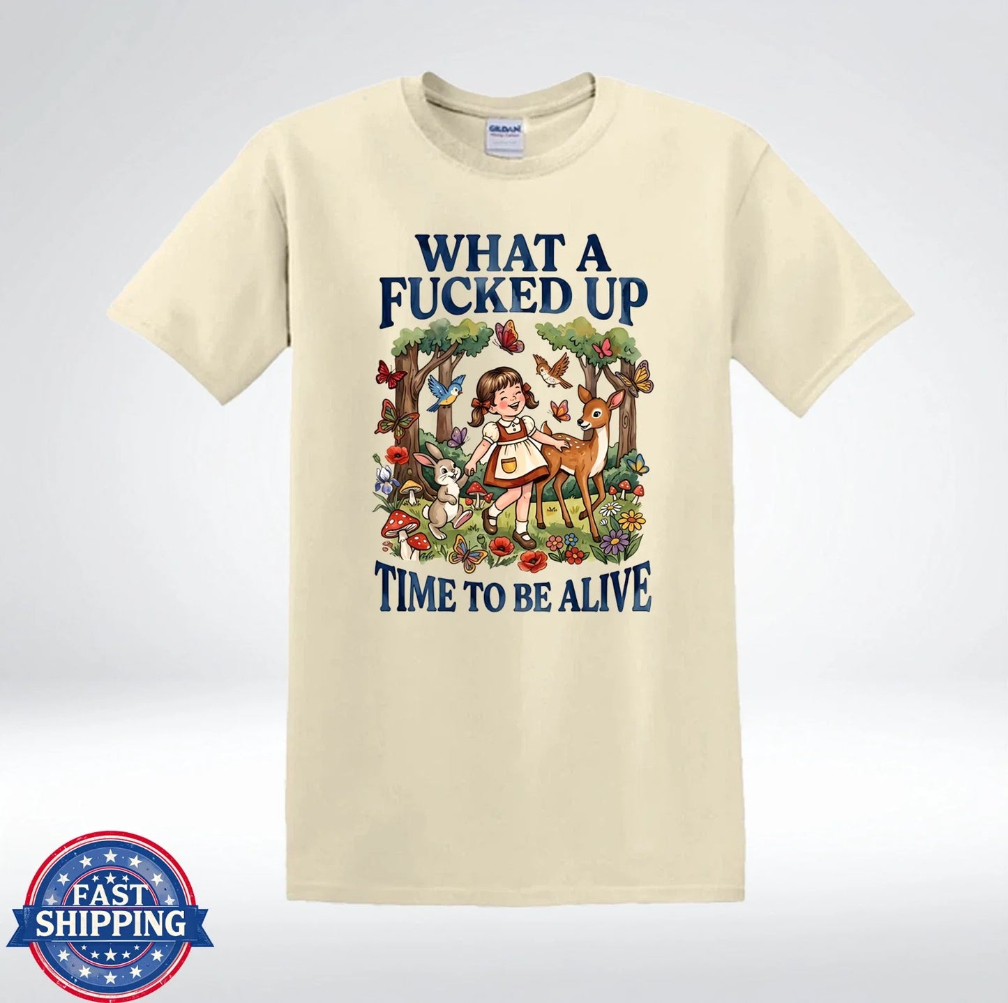 What A F*cked Up Time Funny Retro T-Shirt Unisex T-shirt, Sweatshirt, Hoodie, Long Sleeve Tee - T-Shirt, Sweatshirt, Hoodie