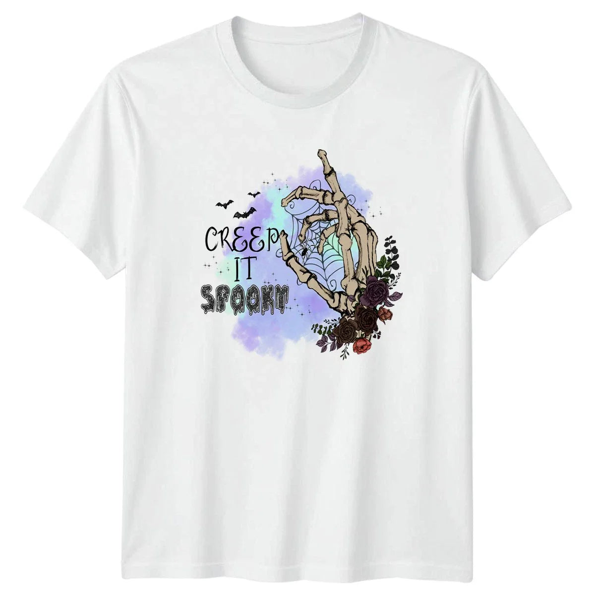 Creep It Spooky T-Shirt Skeleton Hand Halloween Halloween Gift For Him And Her Unisex T-shirt, Sweatshirt, Hoodie, Long Sleeve Tee - T-Shirt, Sweatshirt, Hoodie