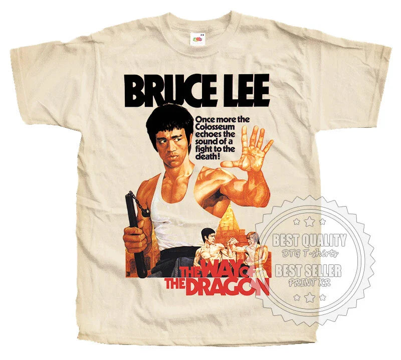 Bruce Lee Way of the Dragon T SHIRT Tee V3  Natural Vintage all sizes S - 5XL Unisex T-shirt, Sweatshirt, Hoodie, Long Sleeve Tee - T-Shirt, Sweatshirt, Hoodie