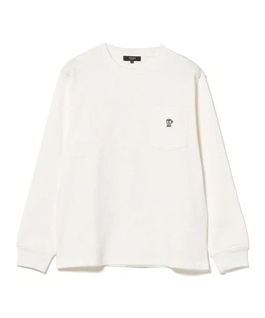 (ASK availability first) Coffee Embroidery Waffle Long Sleeve Cut Sewn Top new Unisex T-shirt, Sweatshirt, Hoodie, Long Sleeve Tee - T-Shirt, Sweatshirt, Hoodie