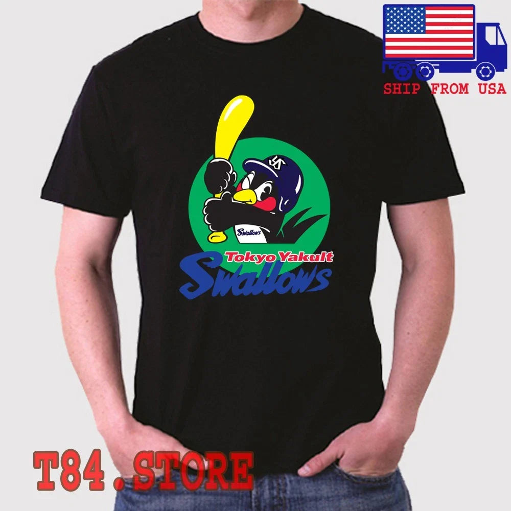 Tokyo Yakult Swallows Men's Black Size S to 5XL Unisex T-shirt, Sweatshirt, Hoodie, Long Sleeve Tee - T-Shirt, Sweatshirt, Hoodie