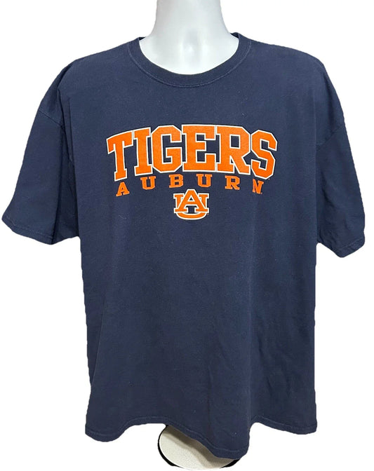 Auburn University Tigers Shirt Men 2XL Navy Blue Front Graphic OVB Tag Cotton Unisex T-shirt, Sweatshirt, Hoodie, Long Sleeve Tee - T-Shirt, Sweatshirt, Hoodie