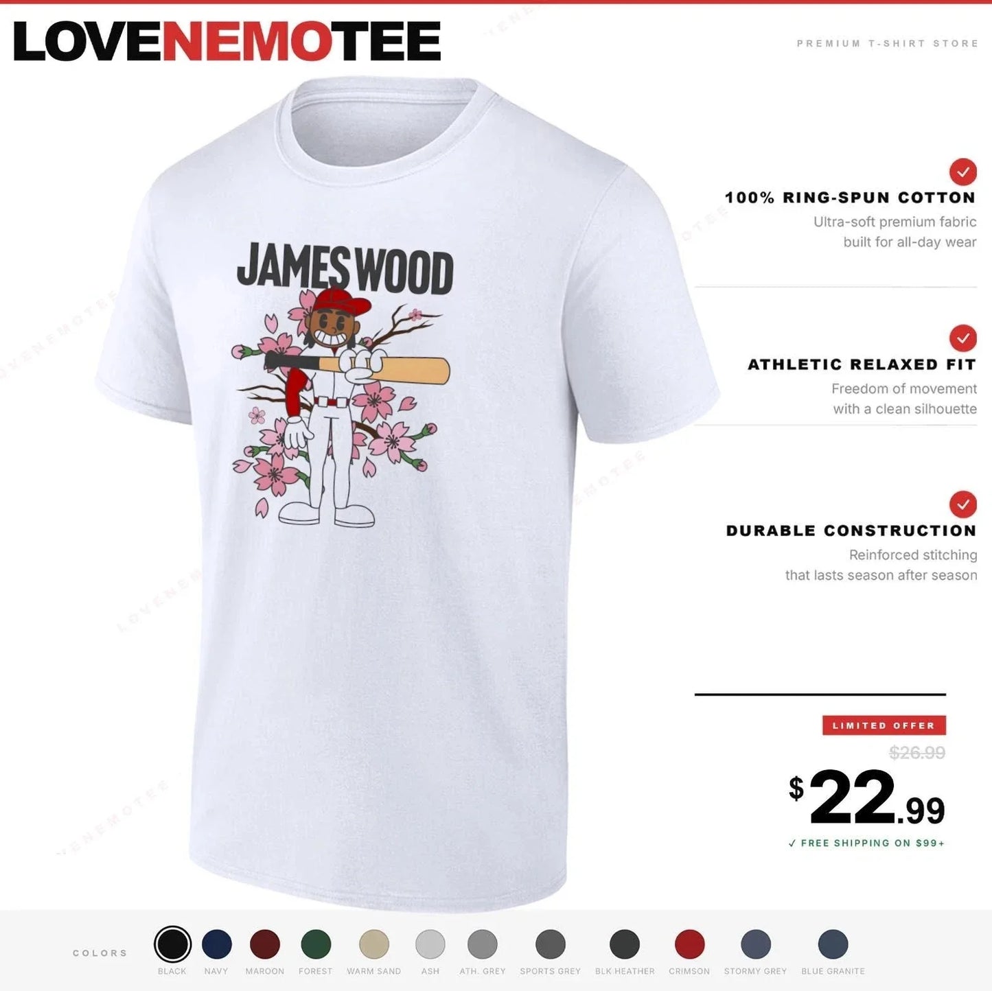 James Wood Philadelphia Phillies Summer Cartoon shirt Unisex T-shirt, Sweatshirt, Hoodie, Long Sleeve Tee - T-Shirt, Sweatshirt, Hoodie