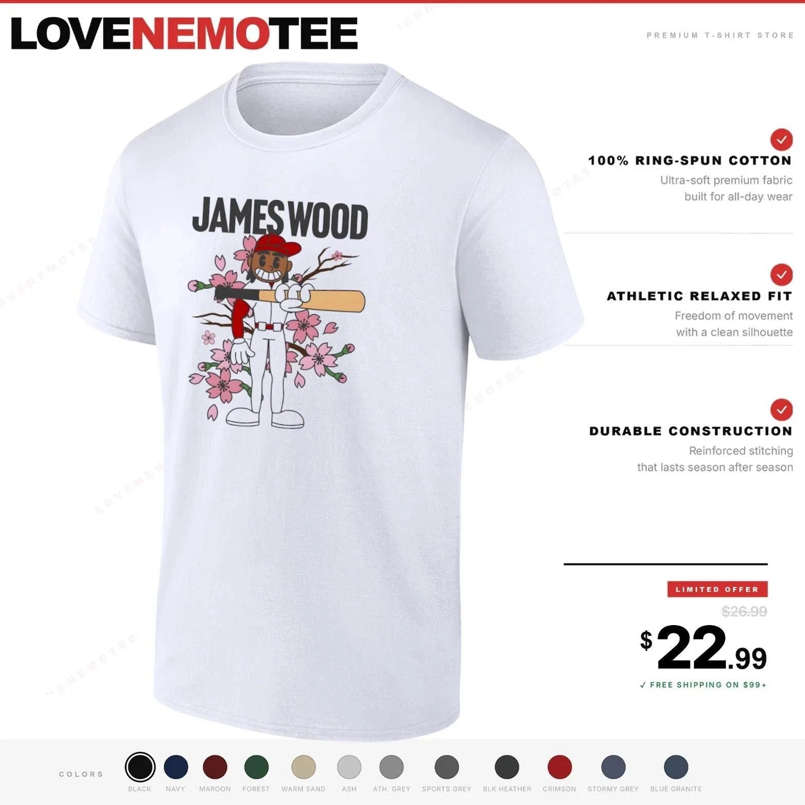 James Wood Philadelphia Phillies Summer Cartoon shirt Unisex T-shirt, Sweatshirt, Hoodie, Long Sleeve Tee - T-Shirt, Sweatshirt, Hoodie