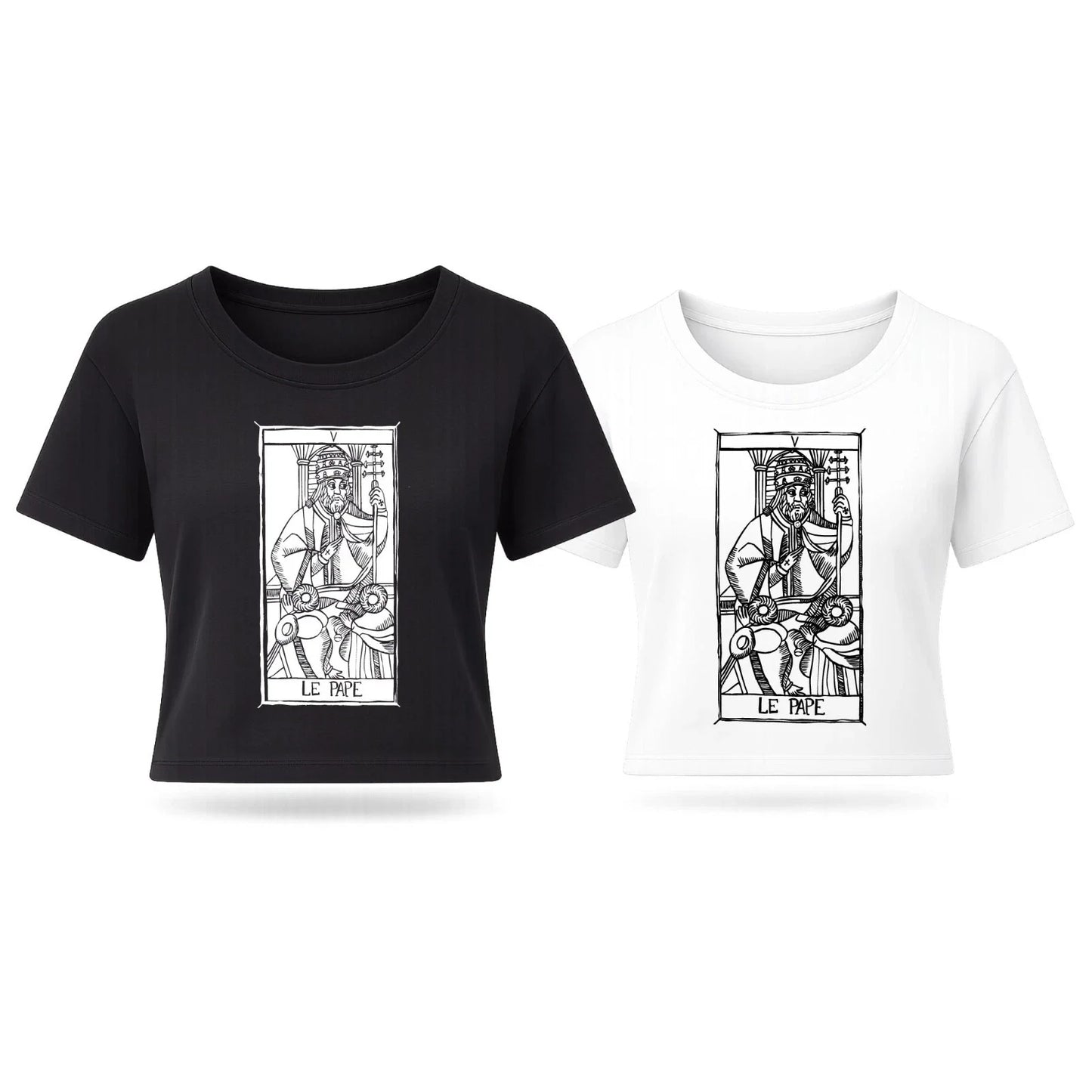 Le Pape Tarot Women's Premium Organic Cotton Boxy EarthPositive Vegan T-Shirt Unisex T-shirt, Sweatshirt, Hoodie, Long Sleeve Tee - T-Shirt, Sweatshirt, Hoodie