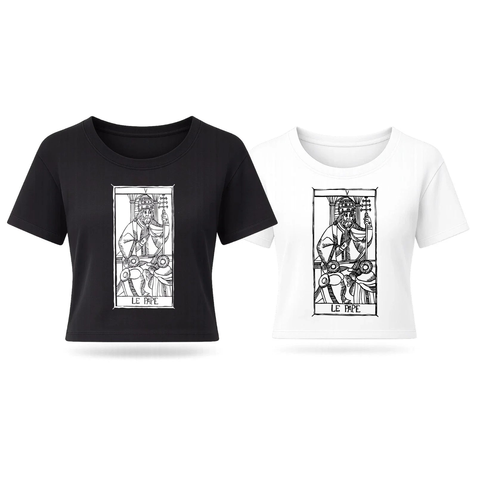 Le Pape Tarot Women's Premium Organic Cotton Boxy EarthPositive Vegan T-Shirt Unisex T-shirt, Sweatshirt, Hoodie, Long Sleeve Tee - T-Shirt, Sweatshirt, Hoodie