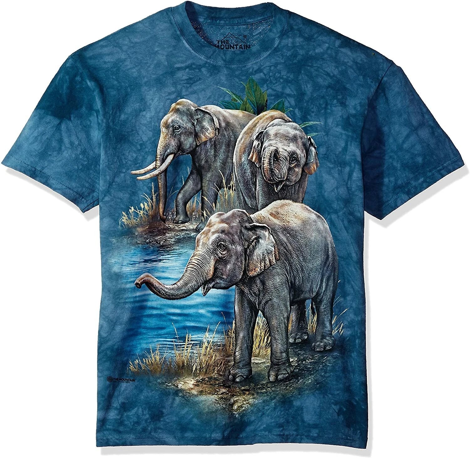 Elephant Asian Elephants Herd Cute Animal Blue Cotton The Mountain T-Shirt 4X Unisex T-shirt, Sweatshirt, Hoodie, Long Sleeve Tee - T-Shirt, Sweatshirt, Hoodie