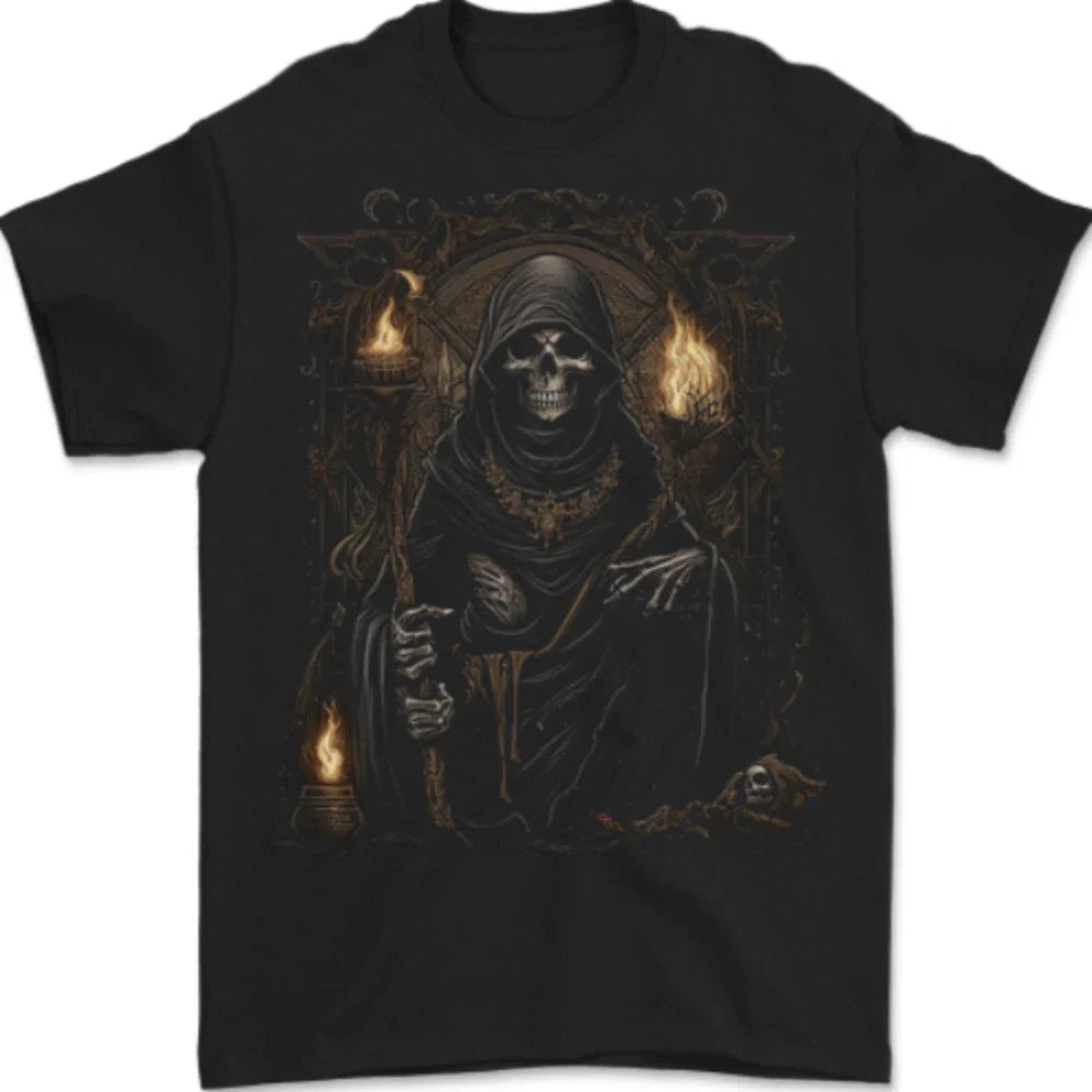 Gothic Grim Reaper Goth Heavy Metal Skull 8 Mens T-Shirt 100% Cotton Unisex T-shirt, Sweatshirt, Hoodie, Long Sleeve Tee - T-Shirt, Sweatshirt, Hoodie