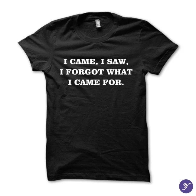 I Came I Saw I Forgot What I Came For tshirt - funny humor sarcasm tshirt Unisex T-shirt, Sweatshirt, Hoodie, Long Sleeve Tee - T-Shirt, Sweatshirt, Hoodie