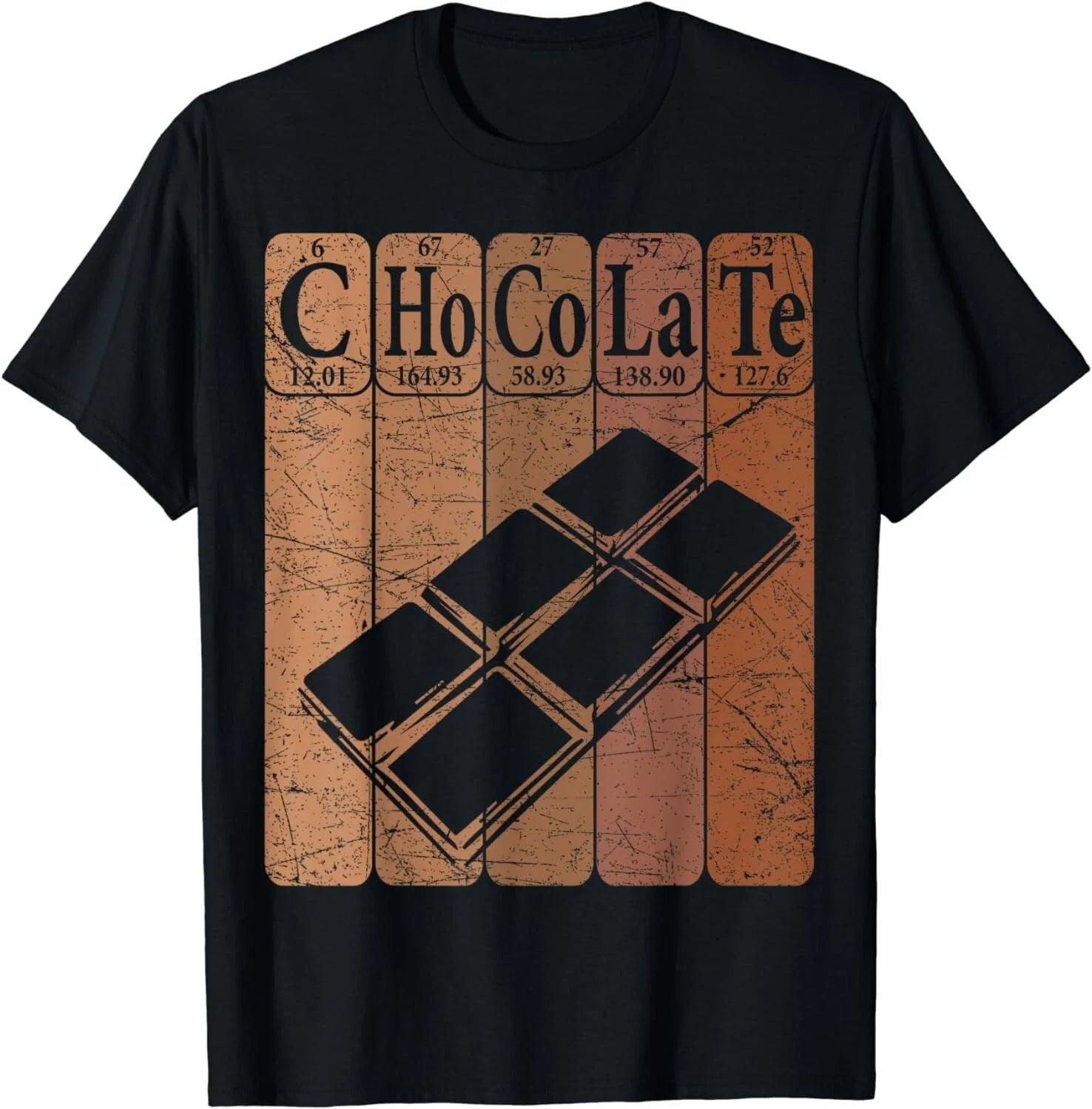 Chocolate Periodic Table Elements Chocoholic Chocolate Lover Gift Unisex T-Shirt Unisex T-shirt, Sweatshirt, Hoodie, Long Sleeve Tee - T-Shirt, Sweatshirt, Hoodie