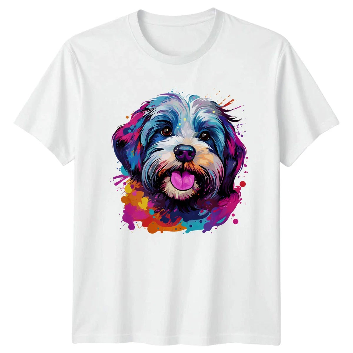 Colorful Dog Face T-Shirt Pet Portrait Dogs Gift For Him And Her Unisex T-shirt, Sweatshirt, Hoodie, Long Sleeve Tee - T-Shirt, Sweatshirt, Hoodie