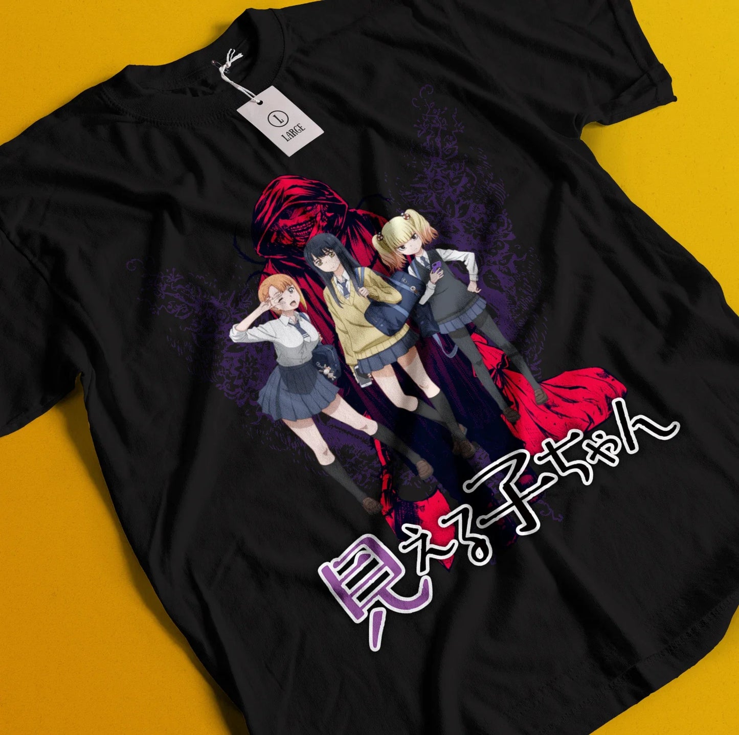 Mieruko Chan T-shirt Miko Yotsuya Ghost Manga Mier Girl Horror Anime Unisex T-shirt, Sweatshirt, Hoodie, Long Sleeve Tee - T-Shirt, Sweatshirt, Hoodie