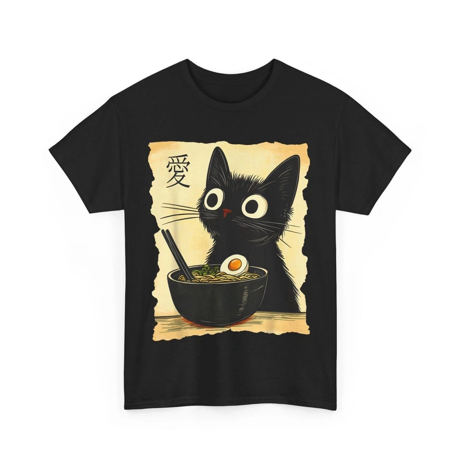 Funny Cat Ramen Graphic Tee Japanese Kawaii Anime Cat T-Shirt-5XL Unisex T-shirt, Sweatshirt, Hoodie, Long Sleeve Tee - T-Shirt, Sweatshirt, Hoodie