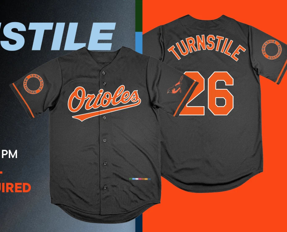 HOT!!! TURNTILES Limited-edition Orioles Themed Jersey baseball jersey product view 1