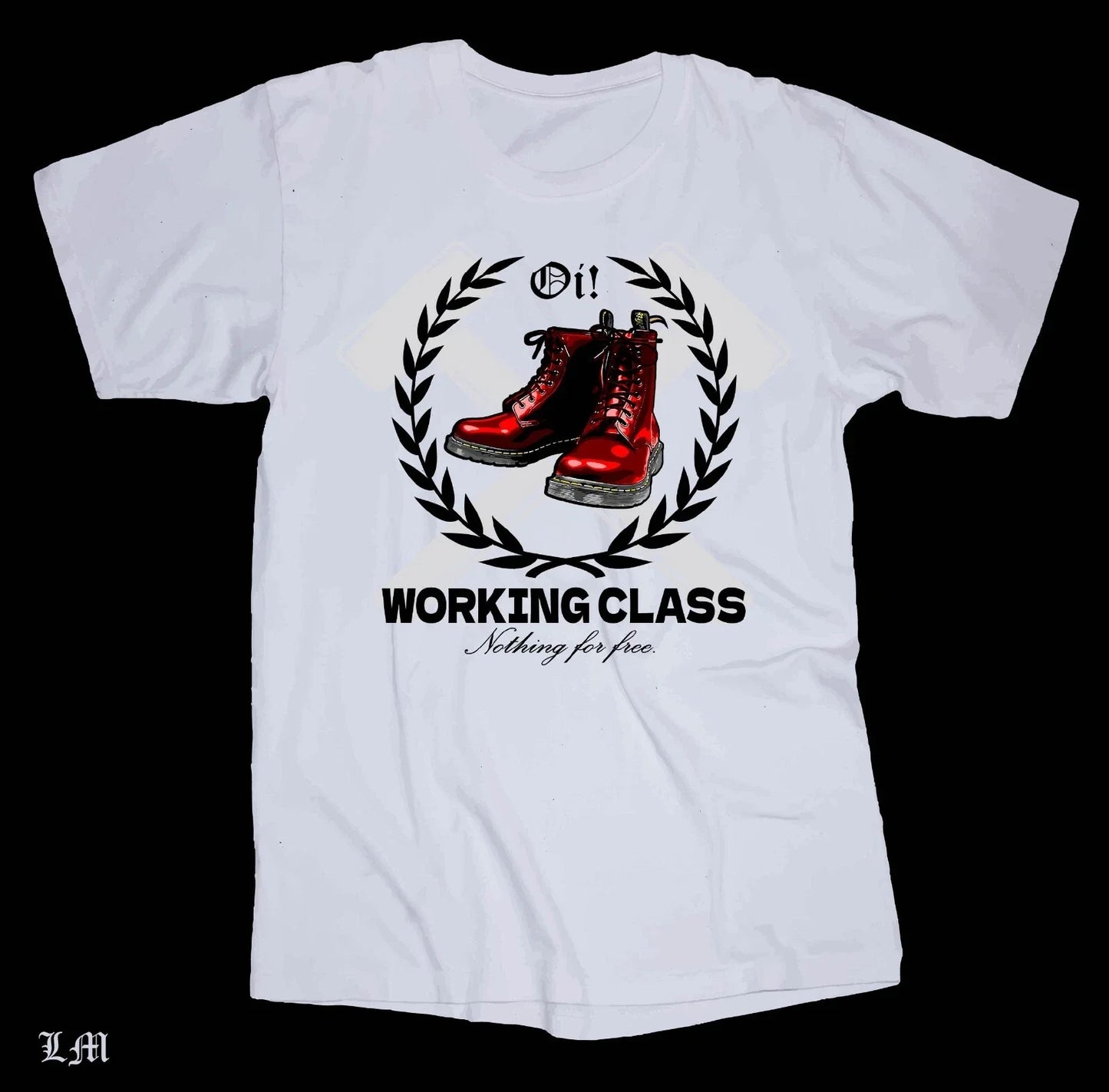 Working Class Oi! White T-shirt Punks and Skins Boots and Braces Unity Unisex T-shirt, Sweatshirt, Hoodie, Long Sleeve Tee - T-Shirt, Sweatshirt, Hoodie