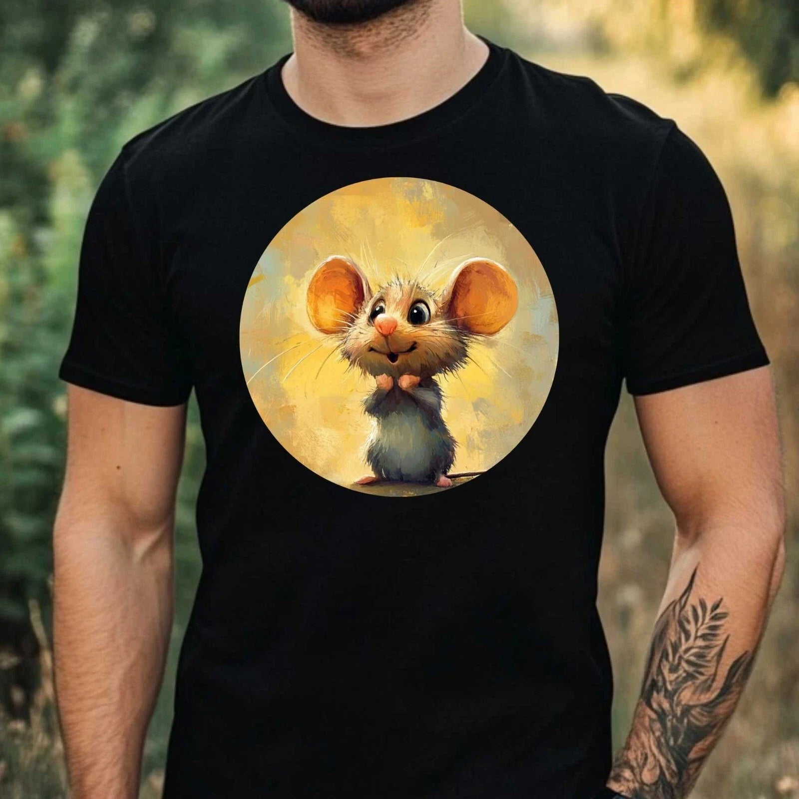 Mens Funny Mouse Print Cotton T-Shirt Size XS to 5XL Unisex T-shirt, Sweatshirt, Hoodie, Long Sleeve Tee - T-Shirt, Sweatshirt, Hoodie