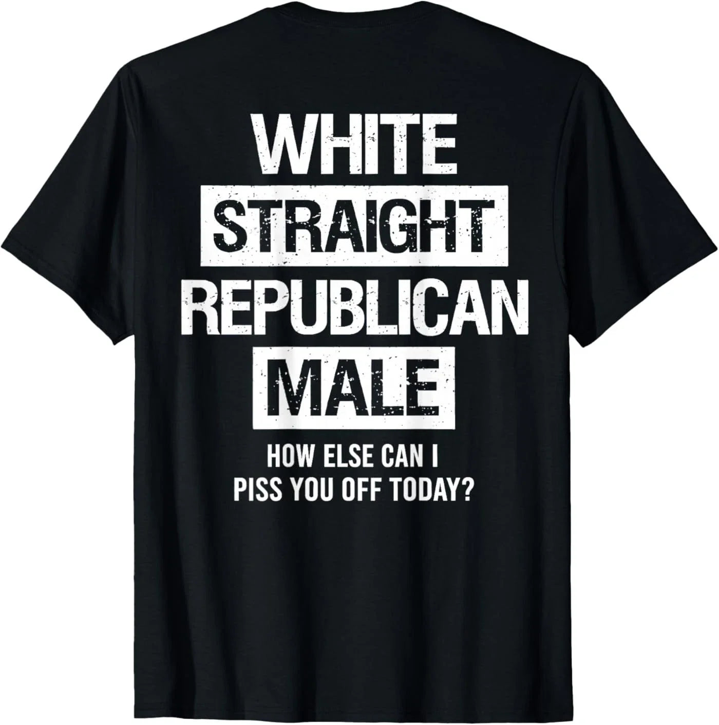 White Straight Republican Male Sarcastic Quote ( On Back ) T-Shirt Unisex T-shirt, Sweatshirt, Hoodie, Long Sleeve Tee - T-Shirt, Sweatshirt, Hoodie