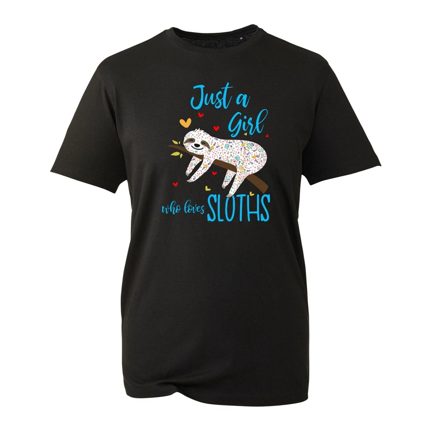 Just A Girl Who Loves Sloth T-Shirt, Funny Lazy Animal Vintage Slogan Gift Top Unisex T-shirt, Sweatshirt, Hoodie, Long Sleeve Tee - T-Shirt, Sweatshirt, Hoodie