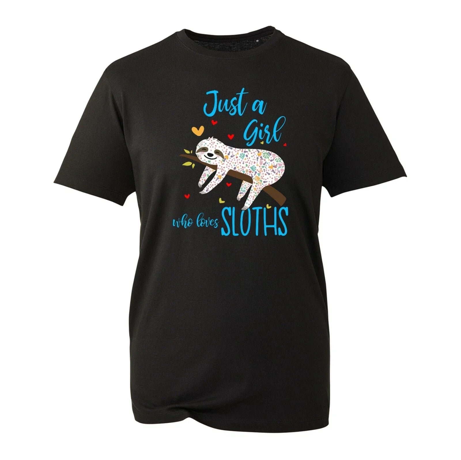 Just A Girl Who Loves Sloth T-Shirt, Funny Lazy Animal Vintage Slogan Gift Top Unisex T-shirt, Sweatshirt, Hoodie, Long Sleeve Tee - T-Shirt, Sweatshirt, Hoodie