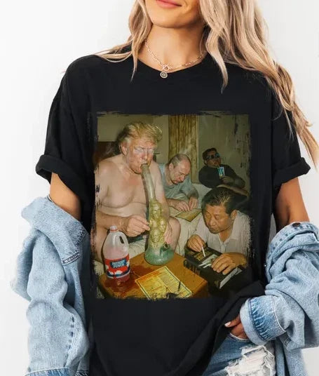 Trump Kim Putin Xi 420 Party Shirt, Funny Political Weed Tee Unisex T-shirt, Sweatshirt, Hoodie, Long Sleeve Tee - T-Shirt, Sweatshirt, Hoodie