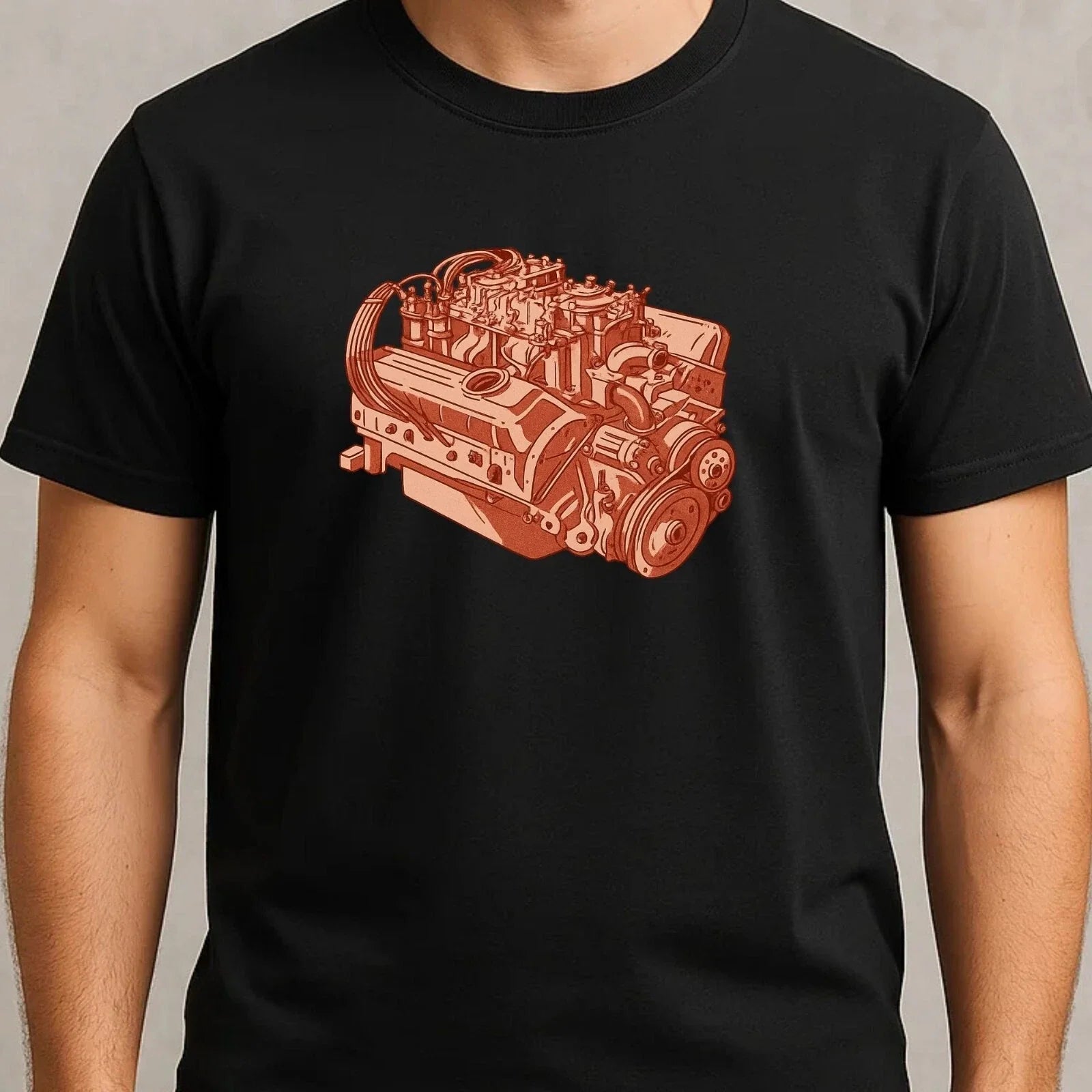 Men's Realistic Engine Technology Motif Cotton T-Shirt Size S to 5XL Unisex T-shirt, Sweatshirt, Hoodie, Long Sleeve Tee - T-Shirt, Sweatshirt, Hoodie