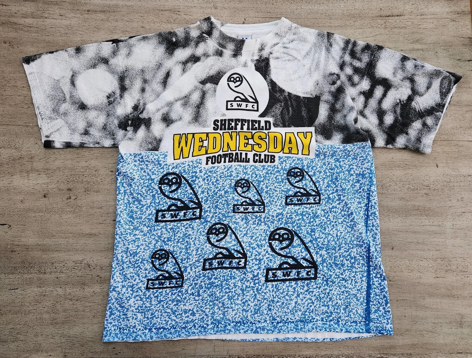 Vintage 90s Sheffield Wednesday Football Club AOP  T-shirt Sz 2XL Soccer Rare Unisex T-shirt, Sweatshirt, Hoodie, Long Sleeve Tee - T-Shirt, Sweatshirt, Hoodie