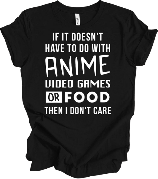 Anime Video Games Food T-Shirt Kawaii Kids Anime Fan Gamer Gaming Gift Tee Unisex T-shirt, Sweatshirt, Hoodie, Long Sleeve Tee - T-Shirt, Sweatshirt, Hoodie
