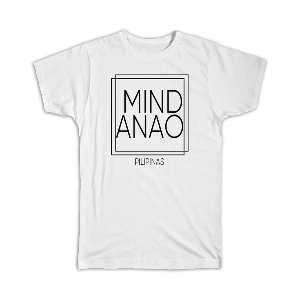 Gift T-Shirt : MINDANAO Philippines Square Modern Minimalist Font Unisex T-shirt, Sweatshirt, Hoodie, Long Sleeve Tee - T-Shirt, Sweatshirt, Hoodie