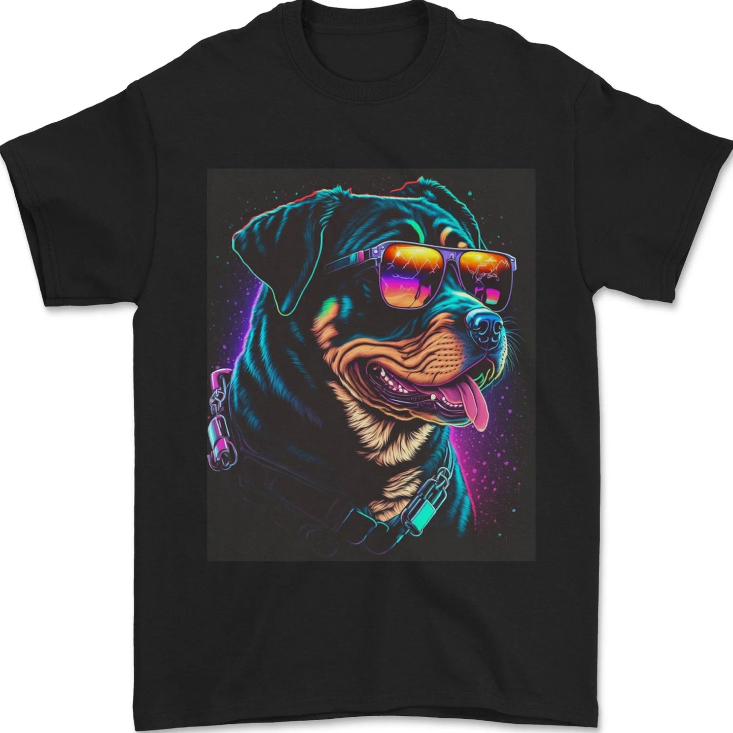 A Cool Rottweiler With Glasses Dog Mens T-Shirt 100% Cotton Unisex T-shirt, Sweatshirt, Hoodie, Long Sleeve Tee - T-Shirt, Sweatshirt, Hoodie