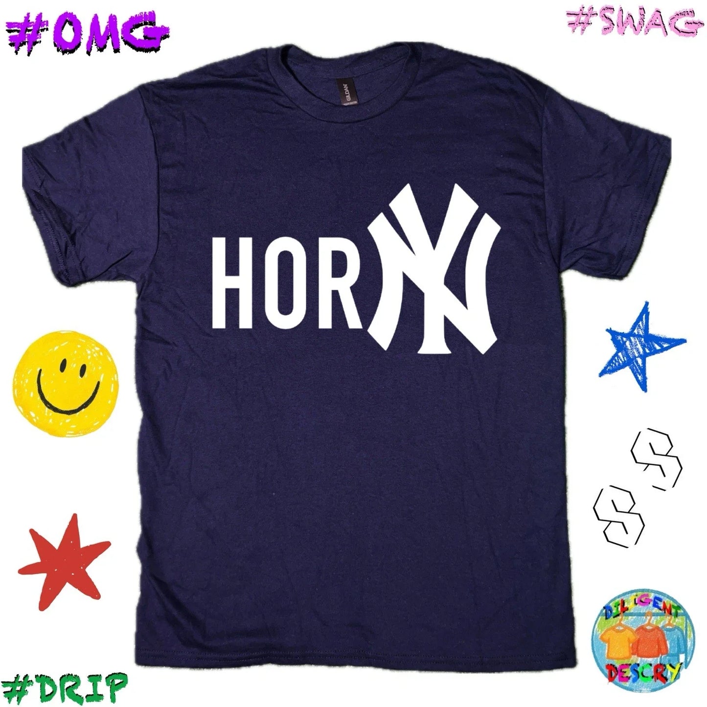 HOR(NY) , Funny Logo Shirt ; TikTok/Twitch Viral NY Meme Shirt Fanum Unisex T-shirt, Sweatshirt, Hoodie, Long Sleeve Tee - T-Shirt, Sweatshirt, Hoodie