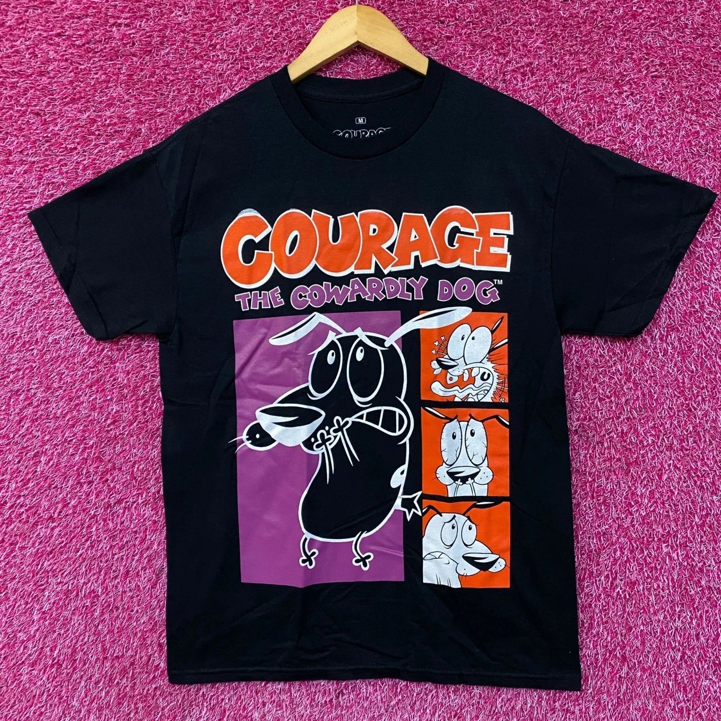 Courage The Cowardly Dog Grid Design Retro Style Classic Cartoon T-Shirt Medium Unisex T-shirt, Sweatshirt, Hoodie, Long Sleeve Tee - T-Shirt, Sweatshirt, Hoodie