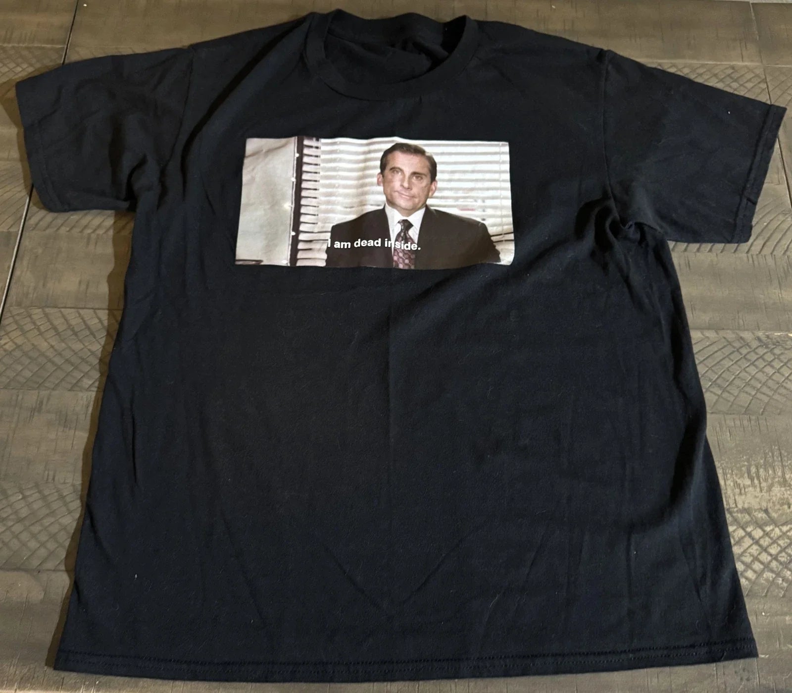 The Office I Am Dead Inside. Graphic Black short-sleeved T-shirt Cotton Size M Unisex T-shirt, Sweatshirt, Hoodie, Long Sleeve Tee - T-Shirt, Sweatshirt, Hoodie
