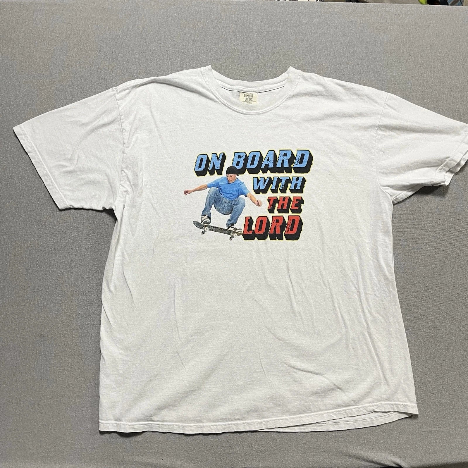 On Board With The Lord 2XL T Shirt Funny Skateboard Jesus Christian Meme Humor Unisex T-shirt, Sweatshirt, Hoodie, Long Sleeve Tee - T-Shirt, Sweatshirt, Hoodie