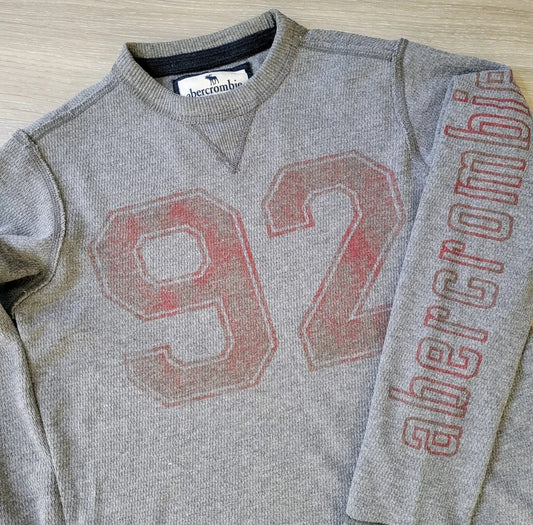 Abercrombie & Fitch Shirt Men's M Gray Waffle Knit Thermal Spellout VTG Y2K Unisex T-shirt, Sweatshirt, Hoodie, Long Sleeve Tee - T-Shirt, Sweatshirt, Hoodie