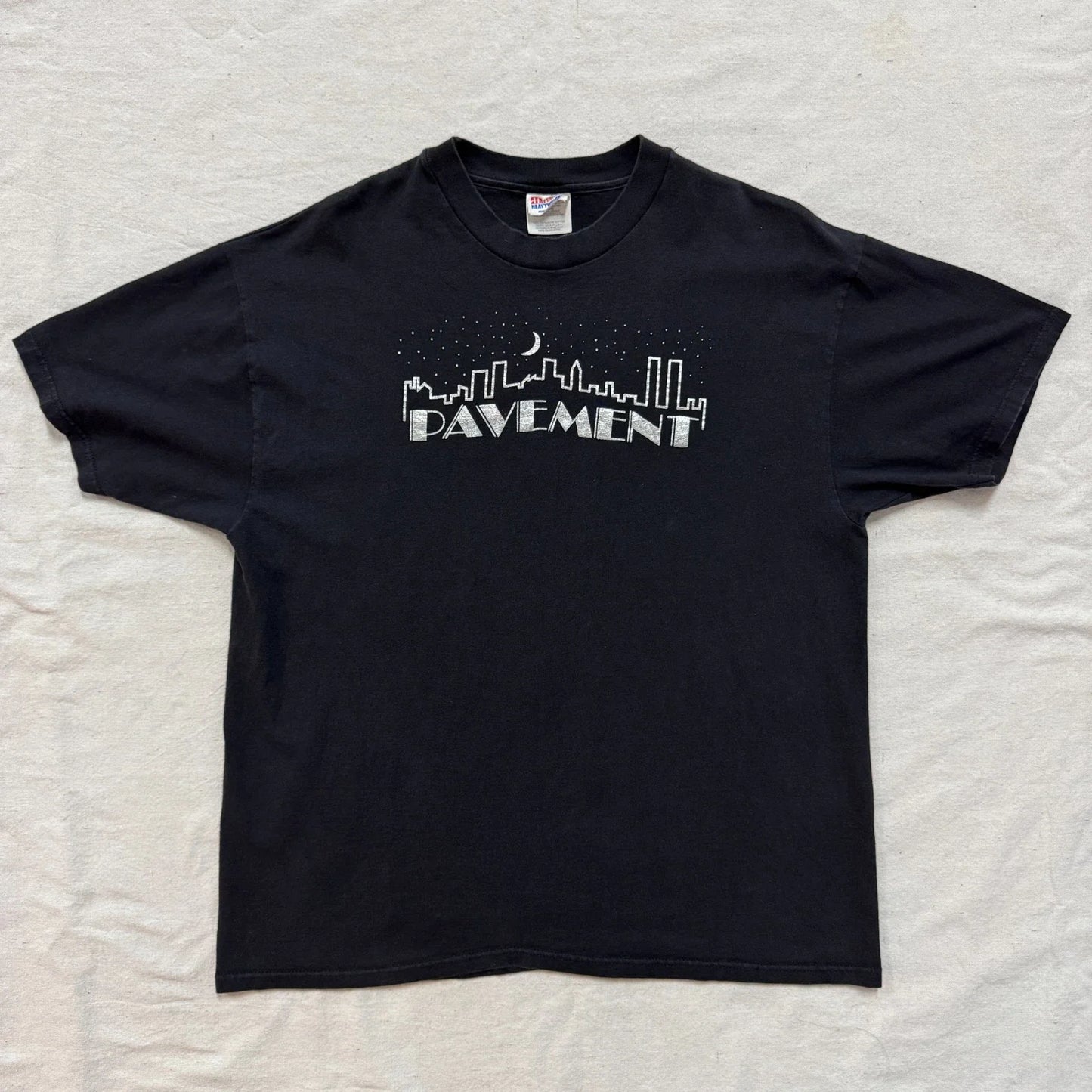 Vintage 90s Pavement Skyline Stephen Malkmus Sonic Youth T Shirt XL Black Band Unisex T-shirt, Sweatshirt, Hoodie, Long Sleeve Tee - T-Shirt, Sweatshirt, Hoodie