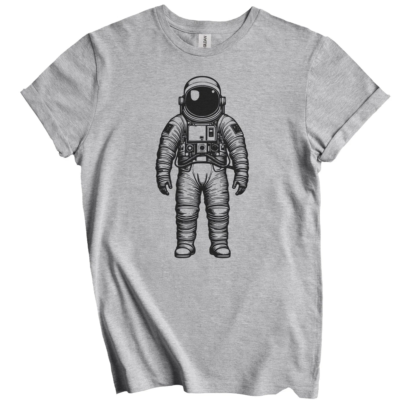 Retro Spaceman Astronaut T-Shirt - Minimalist Space Science Shirt Unisex T-shirt, Sweatshirt, Hoodie, Long Sleeve Tee - T-Shirt, Sweatshirt, Hoodie