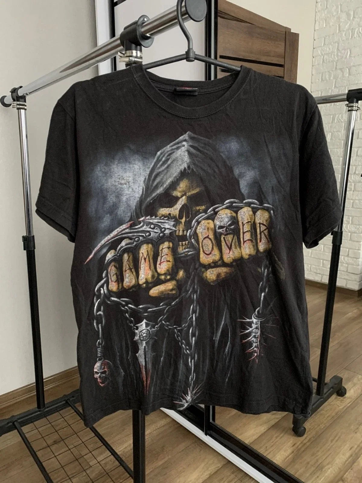 Spiral Vintage Bones Skull T-Shirt 90s Y2K Size Small Black Unisex T-shirt, Sweatshirt, Hoodie, Long Sleeve Tee - T-Shirt, Sweatshirt, Hoodie