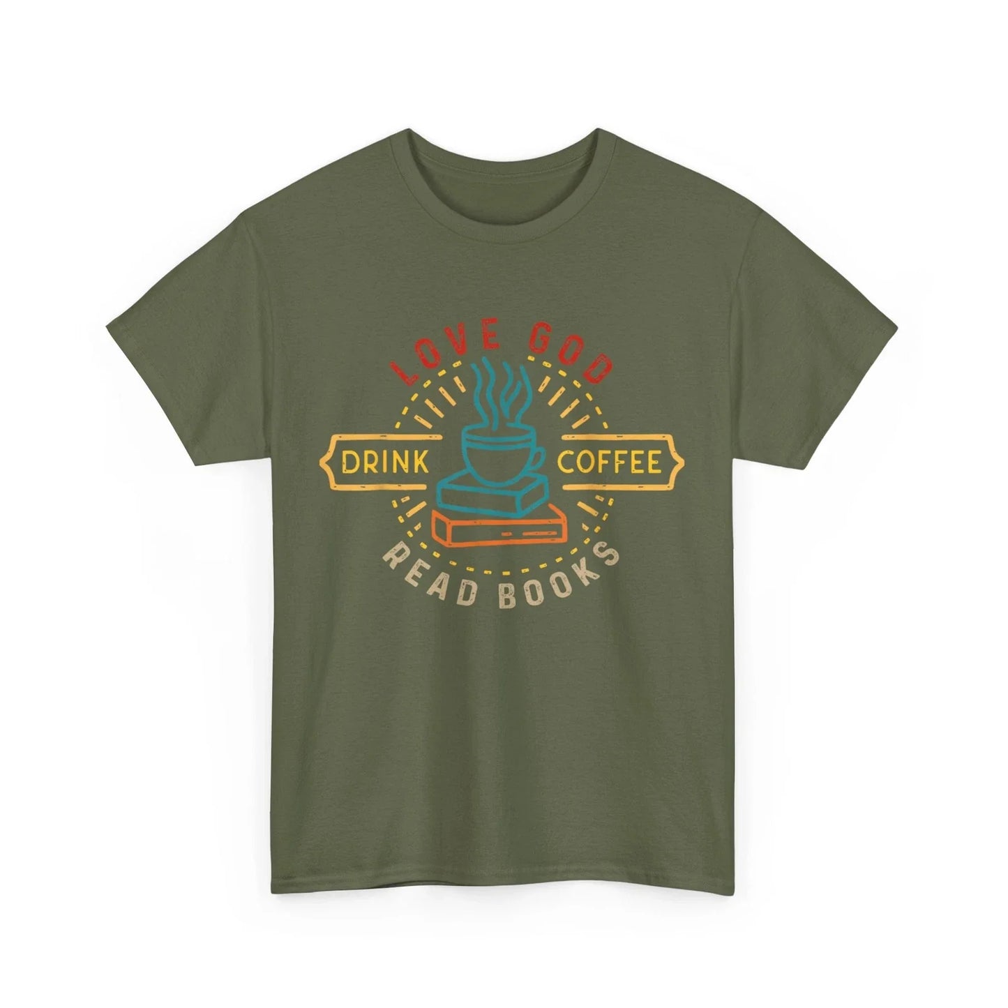 Love God Drink Coffee Read Books Lovers Women Men Vintage Shirt Unisex T-shirt, Sweatshirt, Hoodie, Long Sleeve Tee - T-Shirt, Sweatshirt, Hoodie