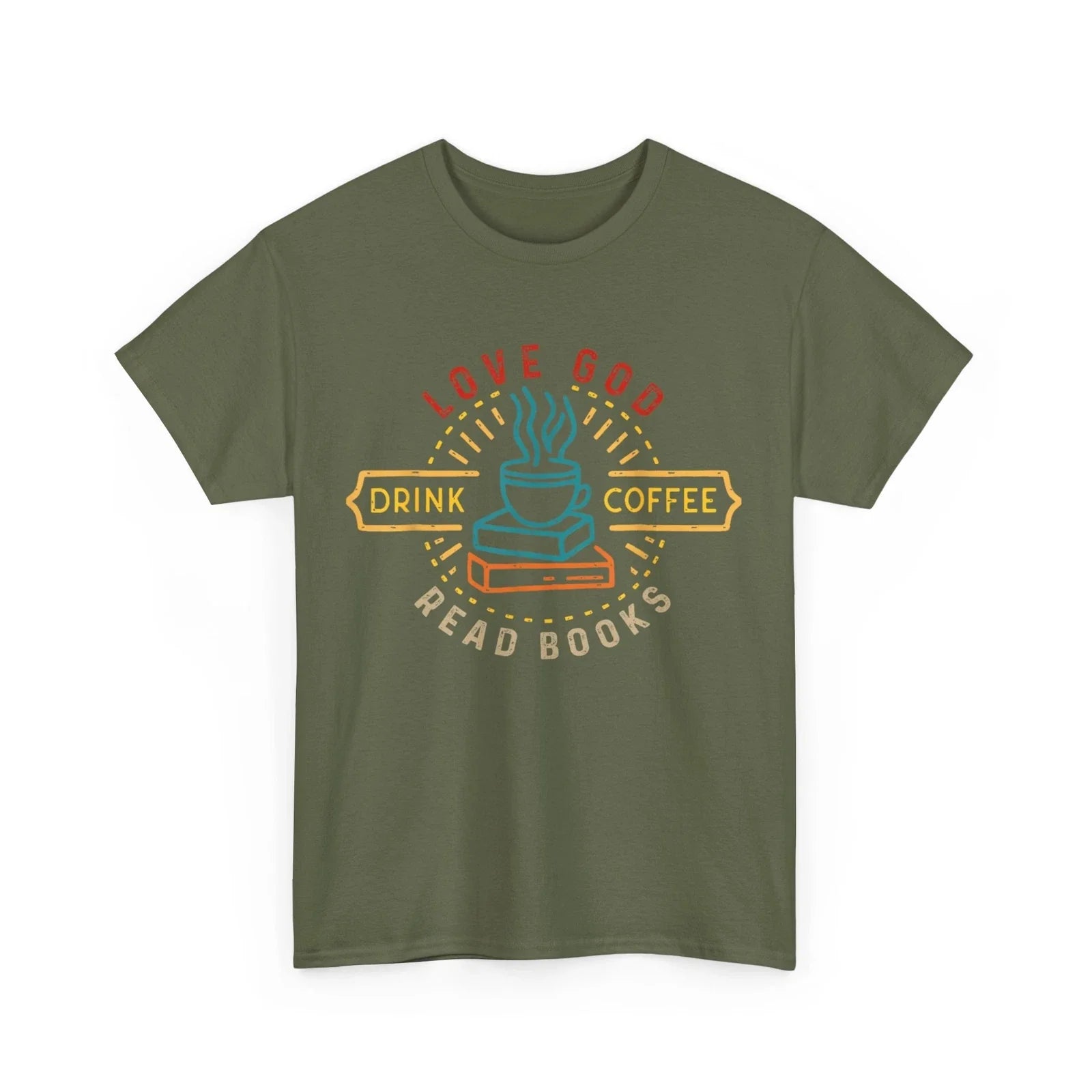 Love God Drink Coffee Read Books Lovers Women Men Vintage Shirt Unisex T-shirt, Sweatshirt, Hoodie, Long Sleeve Tee - T-Shirt, Sweatshirt, Hoodie