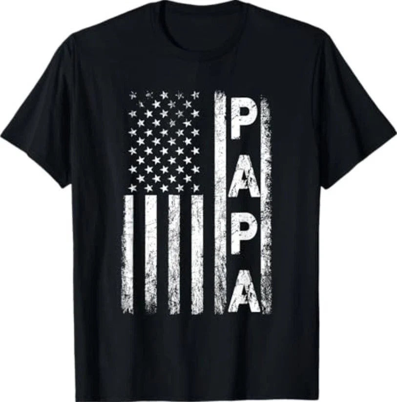Papa Vintage American Flag Father's Day 4th of July Grandpa T-Shirt Unisex T-shirt, Sweatshirt, Hoodie, Long Sleeve Tee - T-Shirt, Sweatshirt, Hoodie
