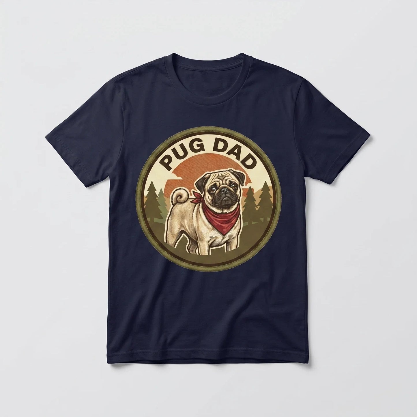 Pug Dad T-Shirt Pug Dog Dad Gift Men Graphic Tee Fathers Day Vintage Cute Unisex T-shirt, Sweatshirt, Hoodie, Long Sleeve Tee - T-Shirt, Sweatshirt, Hoodie