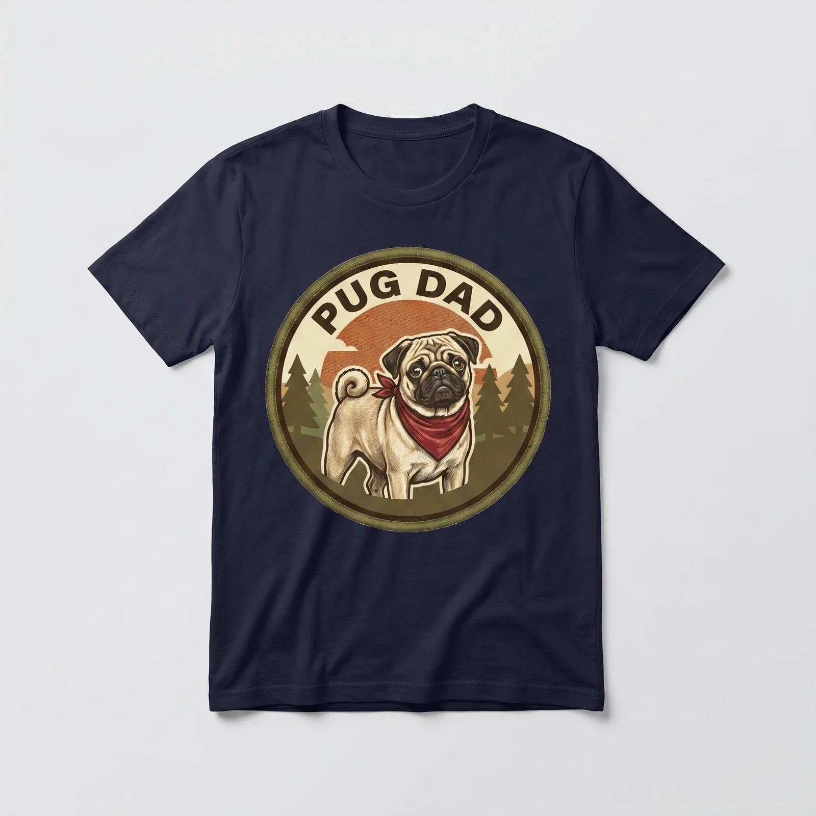 Pug Dad T-Shirt Pug Dog Dad Gift Men Graphic Tee Fathers Day Vintage Cute Unisex T-shirt, Sweatshirt, Hoodie, Long Sleeve Tee - T-Shirt, Sweatshirt, Hoodie