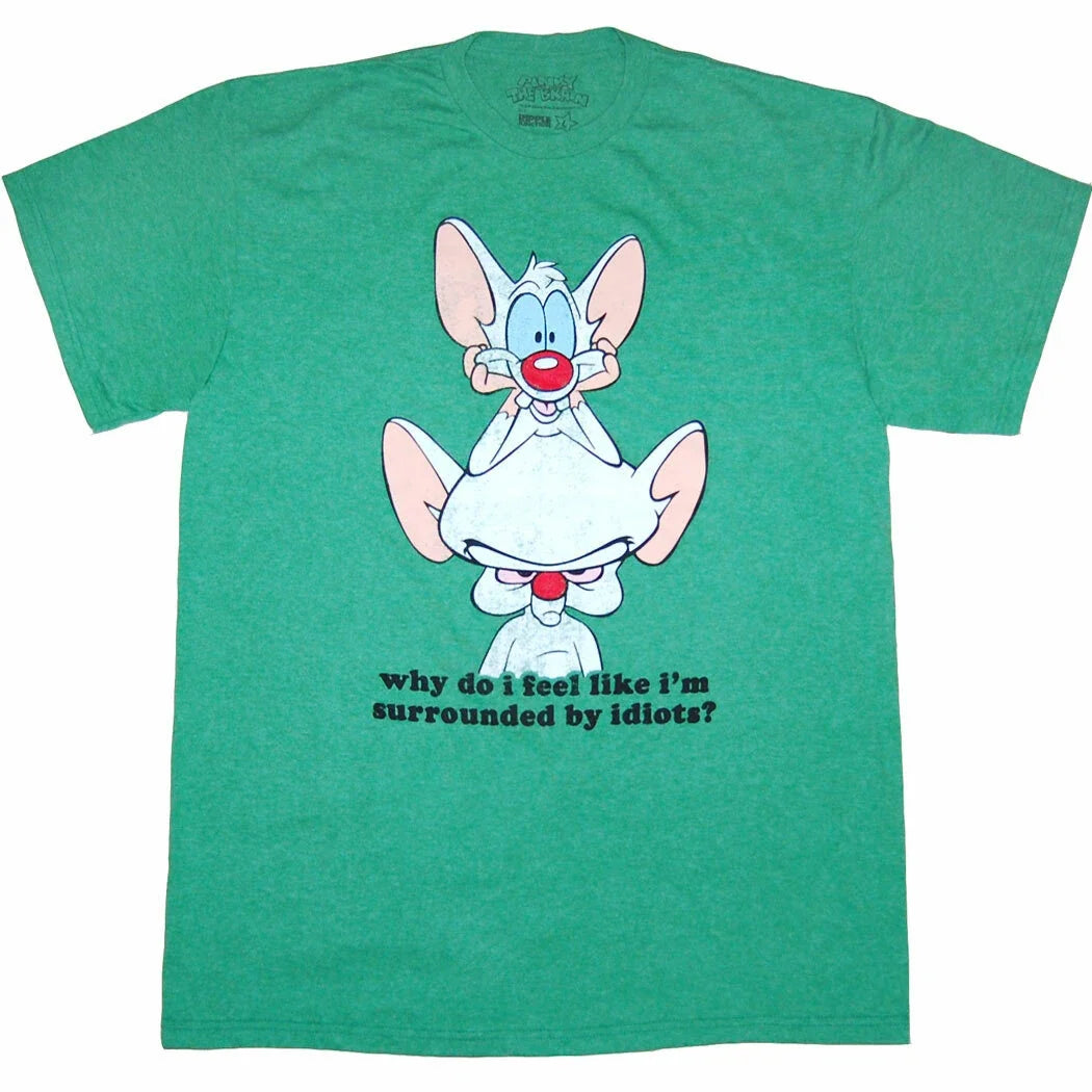 Pinky and the Brain Surrounded by Idiots T-Shirt Unisex T-shirt, Sweatshirt, Hoodie, Long Sleeve Tee - T-Shirt, Sweatshirt, Hoodie